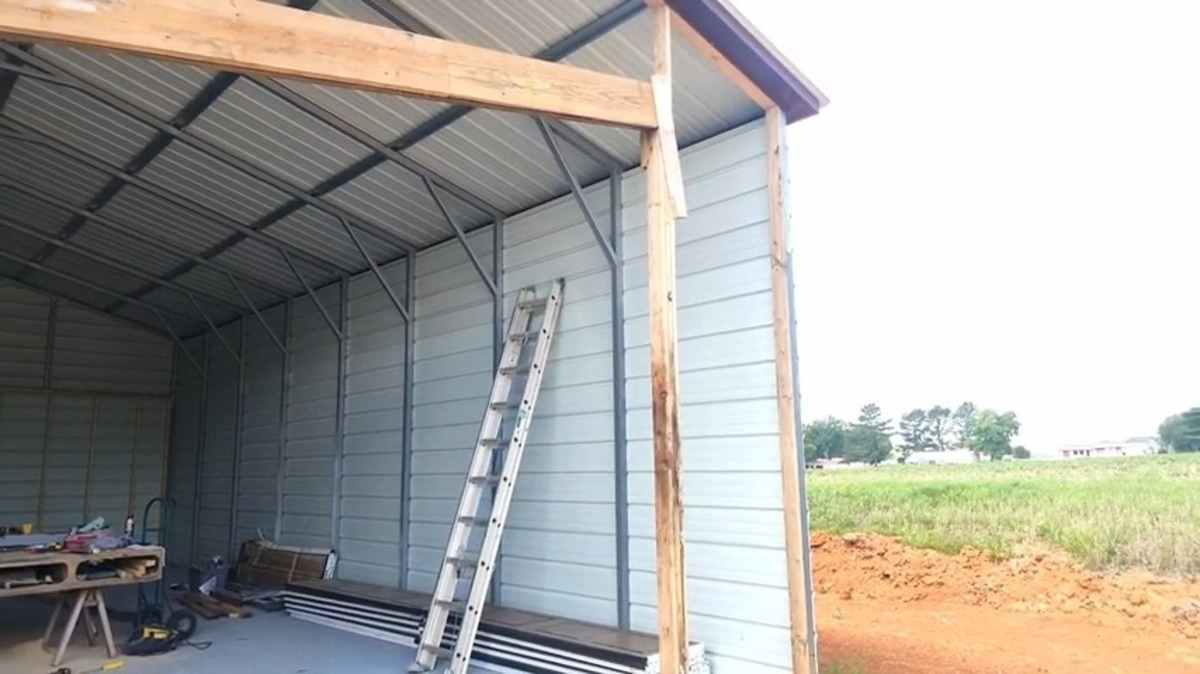 DIY Carport Conversion How I Framed a Wall for a Garage Door